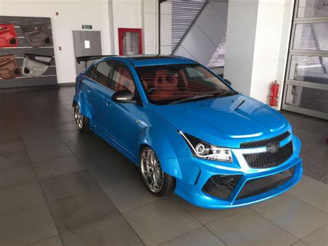 This Modded Chevrolet Cruze With Wide Body Is Red Hot