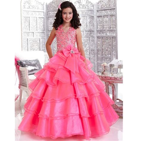 2015 Stunning Halter Fuchsia Flower Girl Dresses For Weddings With