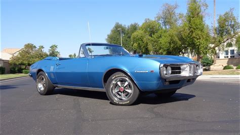 1967 Pontiac Firebird Convertible 400 Ci Engine In Blue And Ride On My