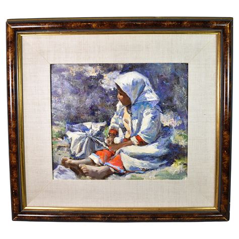 American Indian Chief Oil Painting At 1stdibs Indian Chief Painting