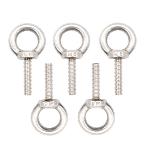 Eowpower Pieces Stainless Steel M X Mm Ring Eye Bolts Amazon