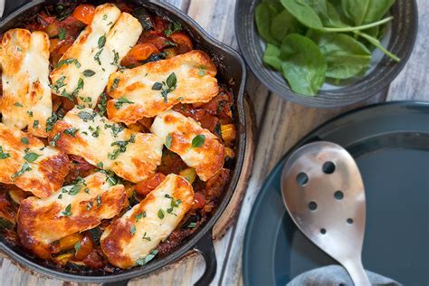 Mediterranean Halloumi Bake The Healthy Tart