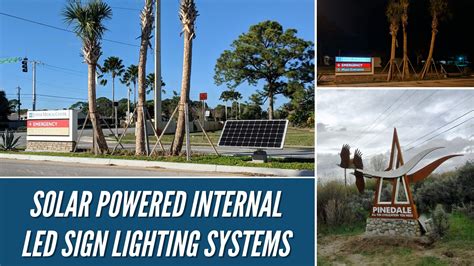 Solar Powered Internal LED Sign Lighting Systems