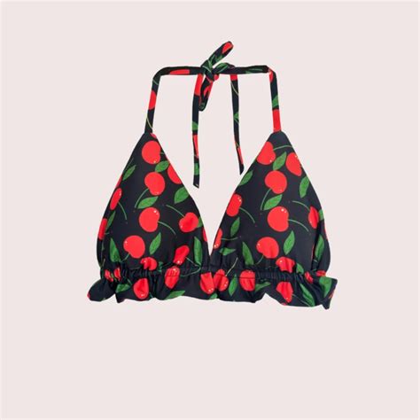 Bikini Top Amelia Cherry Black