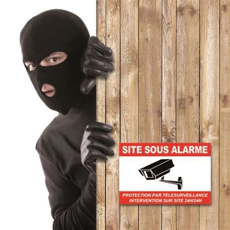 Panneau Alarme Video Surveillance X Mm Pvc Trous