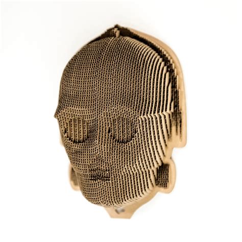 C3P0 - Mask for Self-assembly Made of Ecological Cardboard. 3D DIY