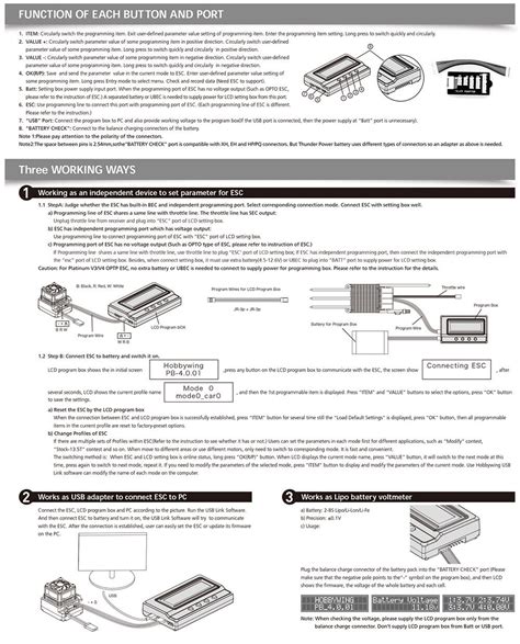 Hobbywing Program Card Lcd Led Ota Brushless Esc Programming Box