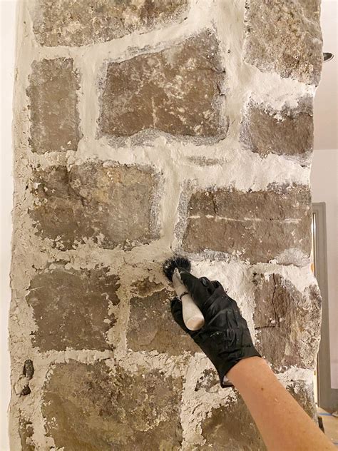 How To Diy Over Grouted Stone Fireplace For Under 200 Chris