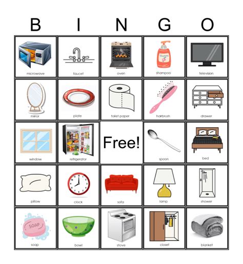 Play Home Objects Online BingoBaker