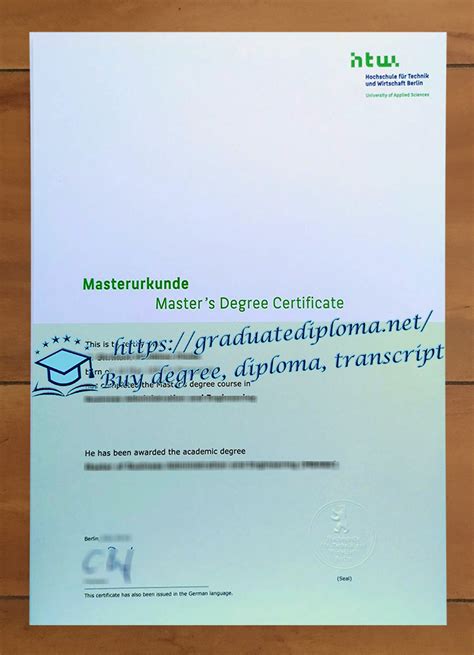 Order Hochschule für Technik und Wirtschaft Berlin diploma online