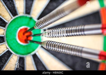 Three Darts In The Bullseye Scoring One Hundred And Fifty In Darts