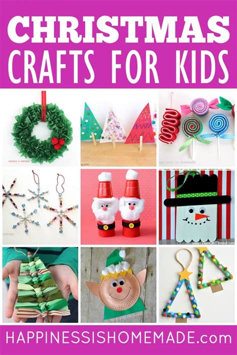 30 Easy Christmas Crafts For Kids Of All Ages Happiness Is Homemade