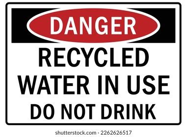 Recycled Water Sign Labels Stock Vector Royalty Free