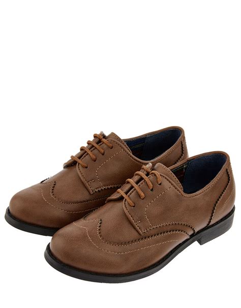 Boys Oxford Brogue Shoes Brown Boys Shoes And Sandals Monsoon Global