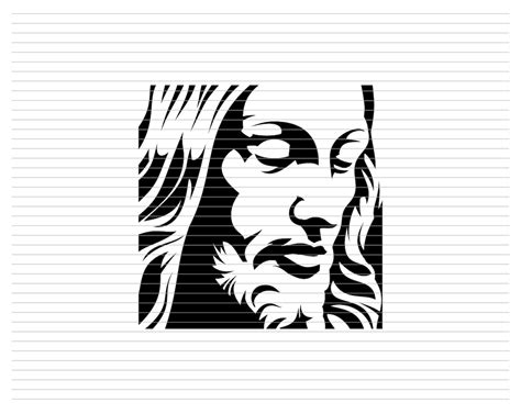 Jesus Svg Jesus Portrait Catholic Files Jesus Svg Christian Svg