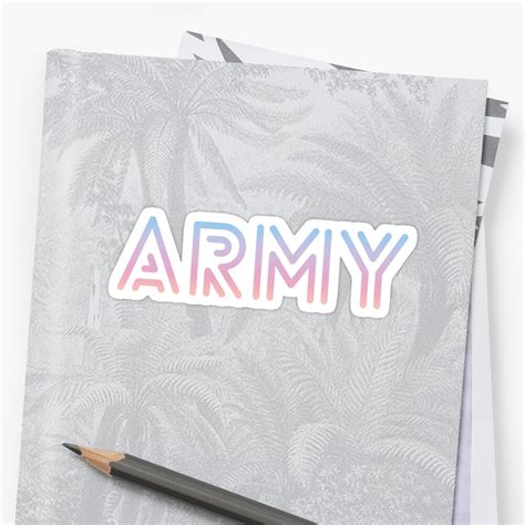 Bts Love Yourself Font Army Sticker By Darkbunnystudio Redbubble