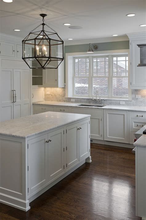 White Kitchen Cabinets With Dark Wood Floors / White and light wood are ...