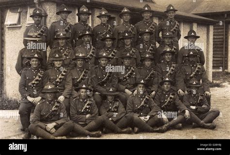 Group Photo Royal New Zealand Artillery Wearing Their So Called Lemon