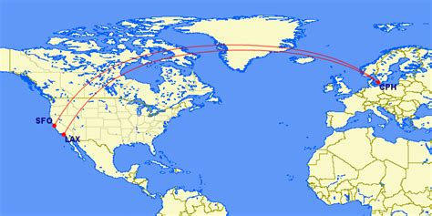 Scandinavian Airlines Unusually Timed Lax And Sfo Flights One Mile At A Time