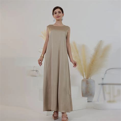 Loriya Customized Colors Muslim Inner Slip Dress Abaya Women Casual