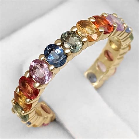 Sans Prix De R Serve Carat Sapphire Eternity Band Bague Or