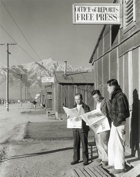 Members Manzanar Camp Newspaper Staff Amhp Winter 23 Historynet