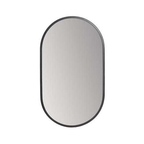 Habitat Pluto Black Oval Mirror