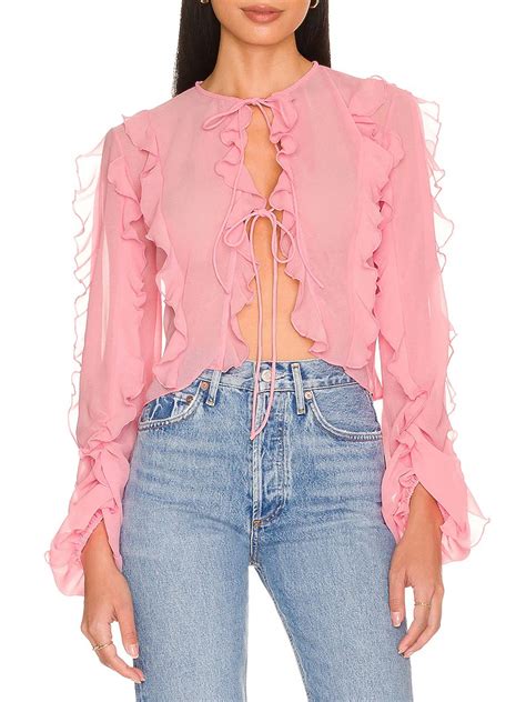 Sheer Over Flare Blouse