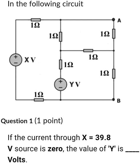 Solved In The Following Circuit Question 1 1 Point If The Current