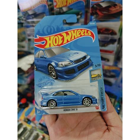 Xe mô hình Hot Wheels Honda Civic Si Xanh Blis nứt Shopee Việt Nam