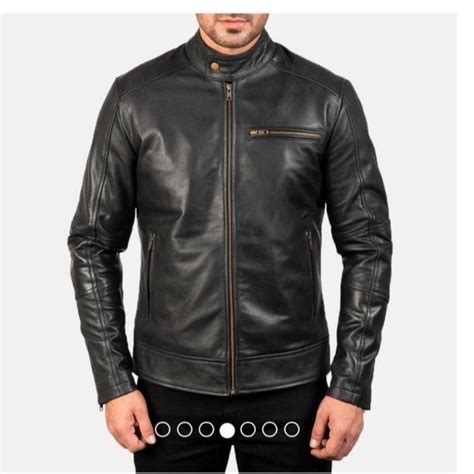 Noora Men S Black Lambskin Leather Motorcycle Biker Leather Jacket With