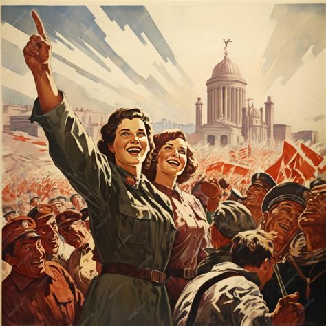 Premium Photo | Outdoor art illustration of soviet union propaganda