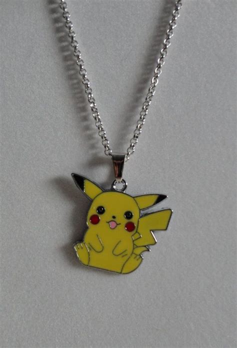 Pok Mon Necklace Pikachu Necklace Pokemon Jewelry Pokemon Necklace