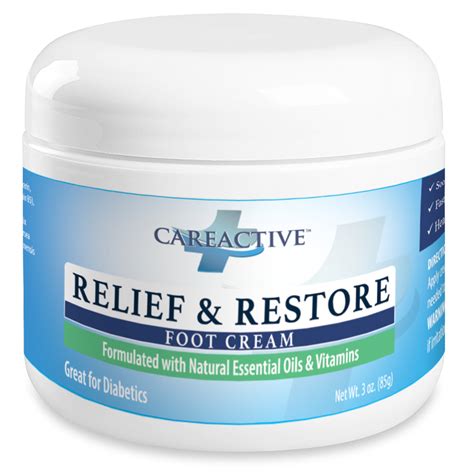 Relief And Restore Foot Cream Great For Diabetics Careactive