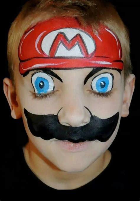 Mario By Amandamazing Carnival Face Paint Face Painting Spiderman