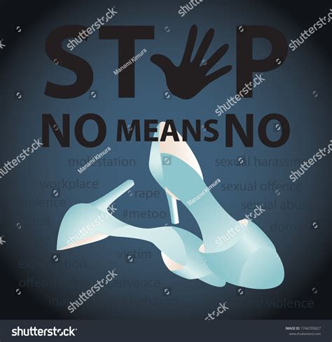 No Means No Sexual Violence Abuse Stock Vector Royalty Free 1746705827 Shutterstock