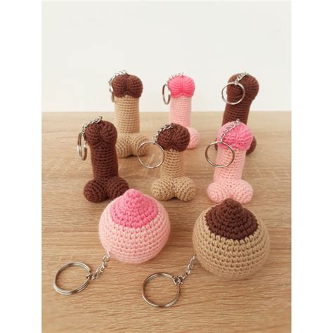 Crochet Penis Keychain Toy Pattern Amigurumi Trinket Patter Inspire