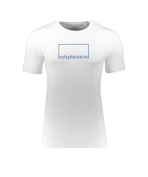 Bolzplatzkind Geduld T Shirt Weiss Blau Lifestyle Freizeitbekleidung