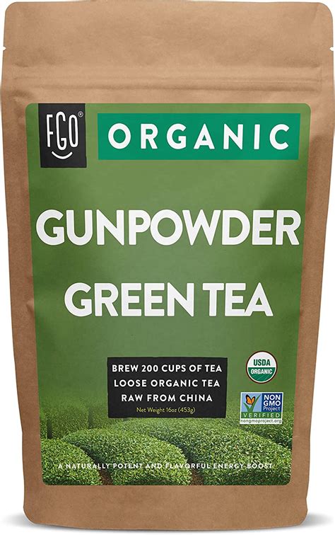 Organic Gunpowder Green Loose Leaf Tea Brew 200 Cups 16oz 453g