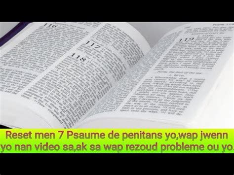 Reset Men 7 Psaume De Penitans Yo Wap Jwenn Yo Nan Video Sa Ak Sa Wap