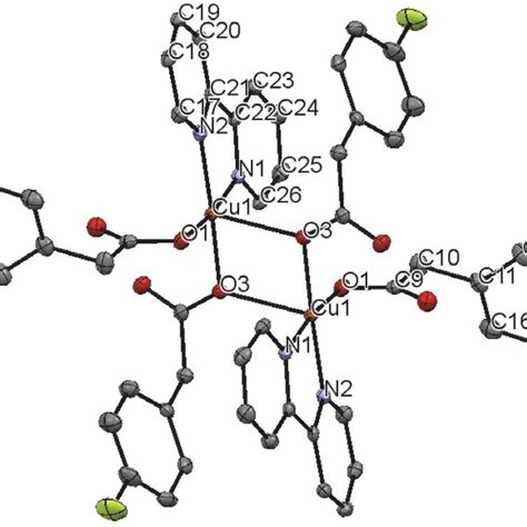 Ortep Drawing Of The Complex With Atom Numbering Scheme H Atoms Not Download Scientific