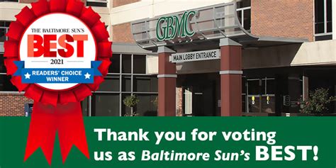 Gbmc Healthcare Has Been Voted The Best Gbmc Healthcare Greater Baltimore Medical Center