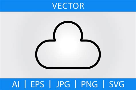 Vector Cloud Outline Icon Graphic by Muhammad Ali · Creative Fabrica