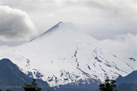 Pictures of Chile - Pucon-0031 - snow capped Villarrica Volcano, one of ...