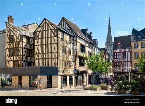 Rouen Normandy France Timber Houses Stock Photo Alamy