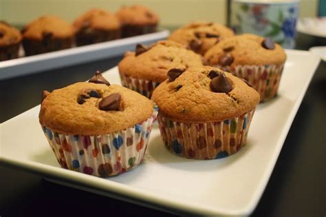 Muffins Pastelitos De Platano Con Chispas De Chocolate Cocina Facil