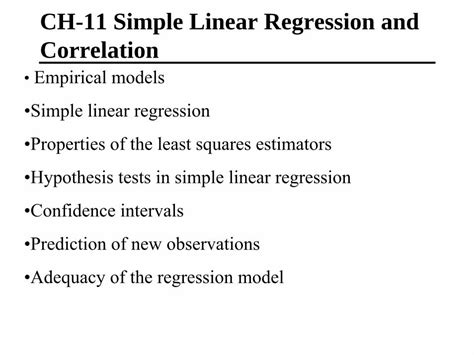 Pdf Ch 11 Simple Linear Regression And Correlation · Ch 11 Simple