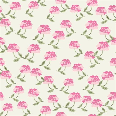 Premium Vector Cute Retro Flower Seamless Pattern Hand Drawn Floral