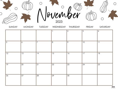 November 2023 Calendar Free Printable - Get Latest Map Update