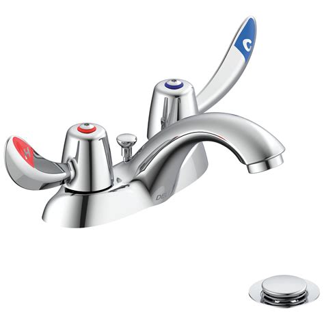 Two Handle Centerset Bathroom Faucet In Chrome 21c252 Ti Delta Faucet